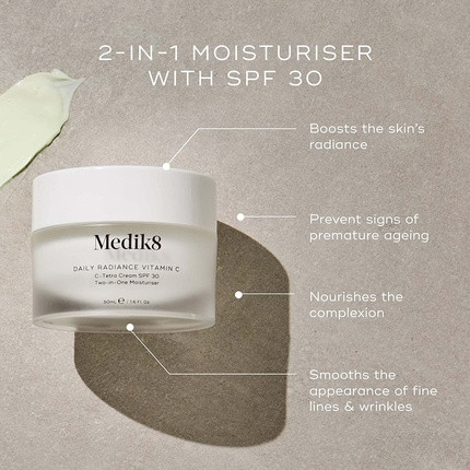 Day Cream Medik8 Daily Radiance Vitamin C C-Tetra Antioxidant Brightening Day Cream SPF 30