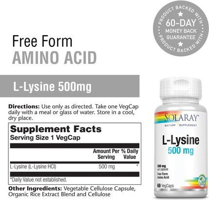 Amino Acid Solaray L-Lysine