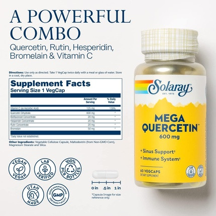 Vitamin Supplement Solaray Mega Quercetin