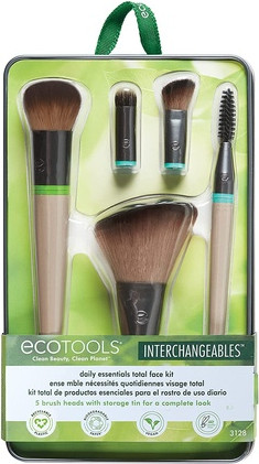 Набор кистей Ecotools Essentials Total Face Fit Interchangeable Brush Set для Ежедневного Ухода за Лицом