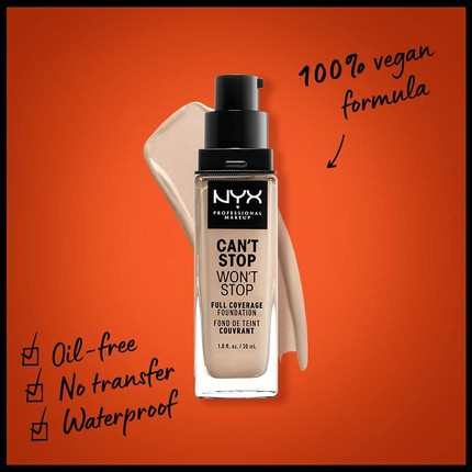 Foundation NYX Can´t Stop Won´t Stop Full Coverage