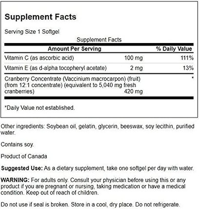 Vitamin Super Strength Cranberry Whole Fruit Concentrate Swanson