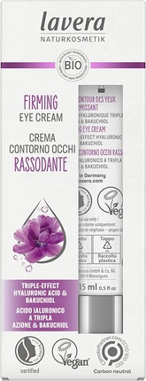 Eye Cream Lavera Firming with Triple-Effect Hyaluronic Acid and Bakuchiol Anti-Age Organic Skin Care