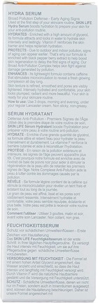 Feuchtigkeitsspendendes Serum Lancaster Skin Life Hydra Serum