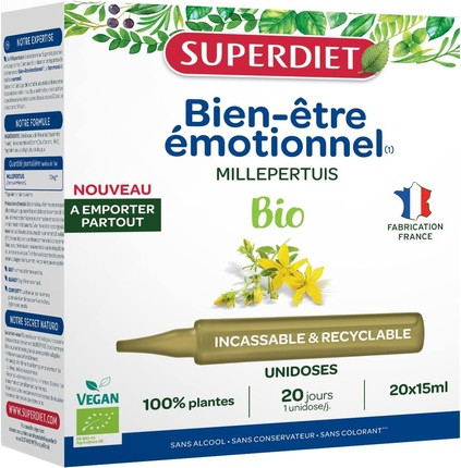 Dietary Supplement Superdiet Organic St. John's Wort