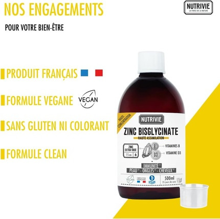 Drinkable Vitamins Nutrivie Zinc Bisglycinate 15mg