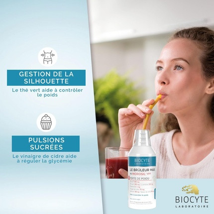Nahrungsergänzungsmittel Biocyte Morosil Flüssig Kirschgeschmack 400mg mit Apfelessig
