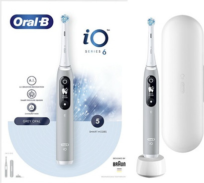 Elektrische Zahnbürste Oral-B Serie Io 6 Grey Opal