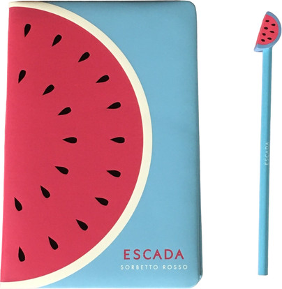Duftset Escada Summer Limited Edition Sorbetto Rosso GWP Notizbuch Blau