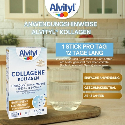 Collagen Alvityl Alvityl Collagen 5000mg Hydrolyzed Marine Origin Type I and III