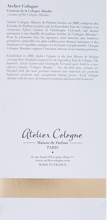 Eau De Cologne Atelier Cologne Encens Jinhae