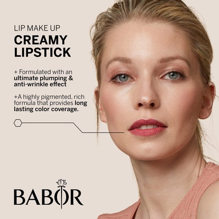 Lipstick Babor Lip Colour Matte Lipstick with Plumping and Anti-Wrinkle Effect