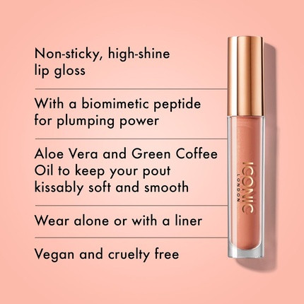 Gloss Iconic London Iconic London Lip Pumping Gloss High-Shine Non-Sticky Infused Lip Gloss