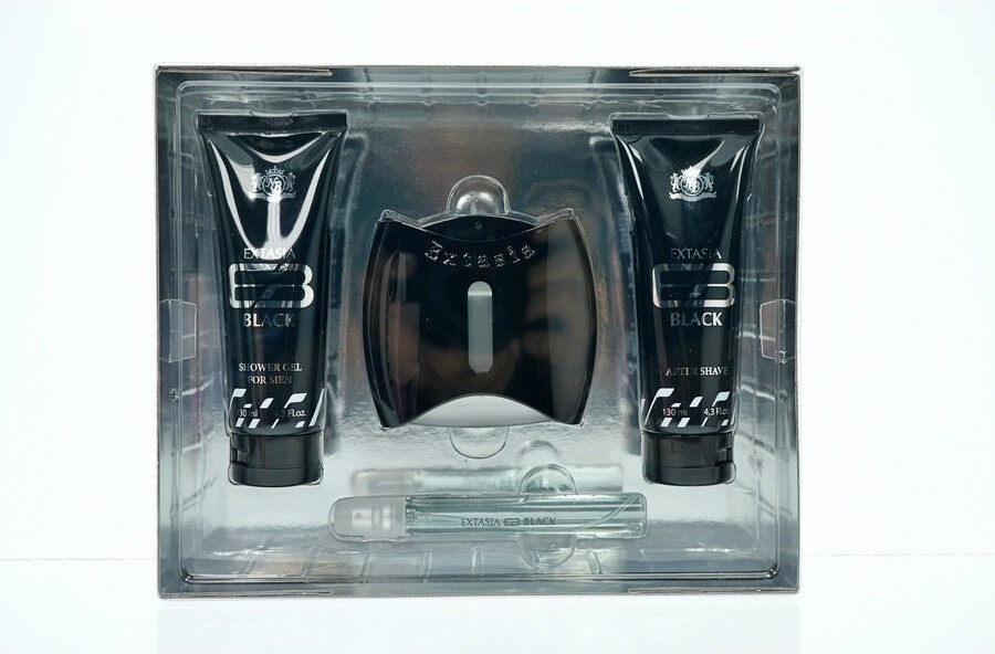 Eau de Toilette Gift Set New Brand Extasia Black