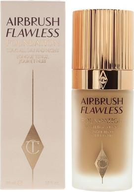 Charlotte Tilbury Airbrush Flawless Foundation - Kun bo'yi saqlanadigan tonal krem