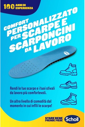 Insoles Scholl GelActiv for Work Shoes and Boots