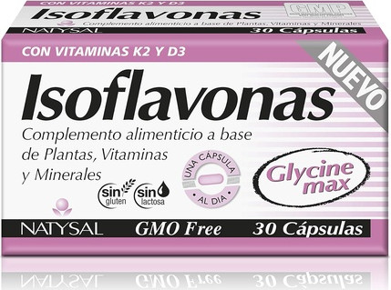 Vitamin Capsules Natyasal Isoflavones with Vitamins K2 D3