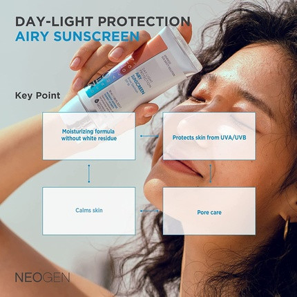 Essence-Art Sonnencreme Neogen DERMALOGY UVA/UVB SPF50 Day-Light Protection Airy Sunscreen Essence-type Feuchtigkeitsspendende Leichte Sonnencreme