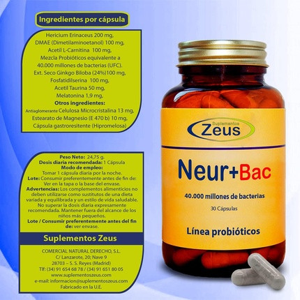 Vitamin Serum Suplementos Zeus Neur+Bac