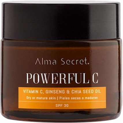 Gesichts-Sonnenschutz Alma Secret Kraftvolle Creme mit Vitamin C, Ginseng und Chia SPF30