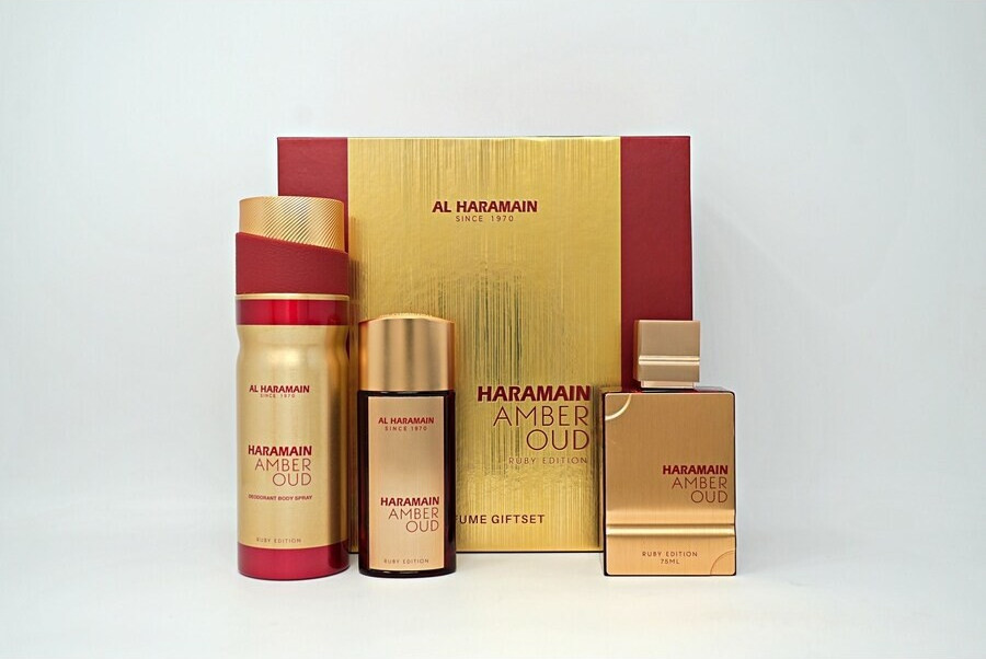 Eau de Parfum Spray Geschenkset Al Haramain Amber Oud Ruby