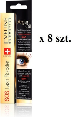 Serum Eveline Cosmetics Set Sos Lash Booster Mit Arganöl 5 In 1