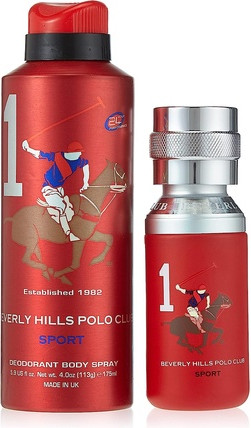 Eau De Toilette and Deodorant Spray Gift Set Beverly Hills Polo Club Sport