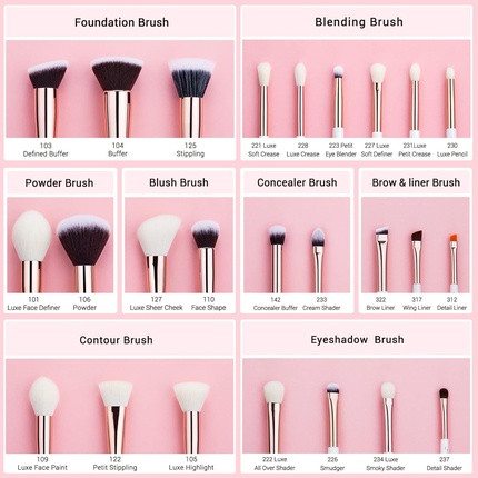 Pinselset Jessup Professionelles Make-up-Pinselset