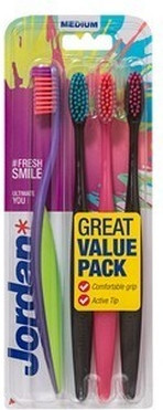 Toothbrush Jordan Ultimate You Medium - Pack of 4