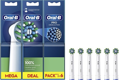Ersatz-Bürstenköpfe Oral-B Cross Action White