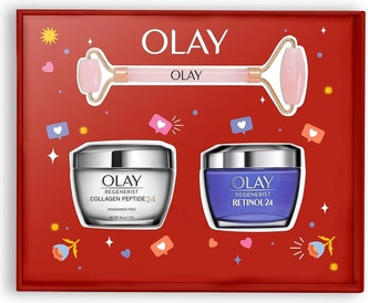 Pflegeset Olay Collagen Peptides 24 Creme und Retinol Creme ohne Duft, Geschenkset