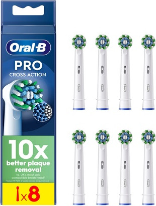 Toothbrush Heads Oral-B Pro Cross Action 8 Counts
