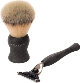 Shaving Set Acca Kappa Natural Style with Synthetic Fibres