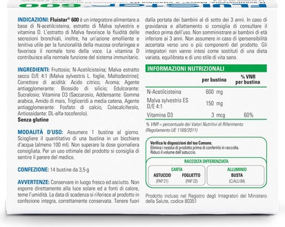 Stardea Malve Vitamin D Nahrungsergänzungsmittel Fluistar 600 Beruhigende und entspannende Wirkung