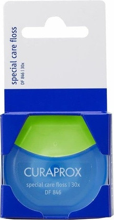 Dental Floss Curaprox Curaprox DF 846 Dental Floss with Implant Care and Curen Microfiber
