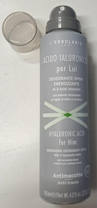 Energizing Deodorant Spray L'Erbolario Hyaluronic Acid For Him