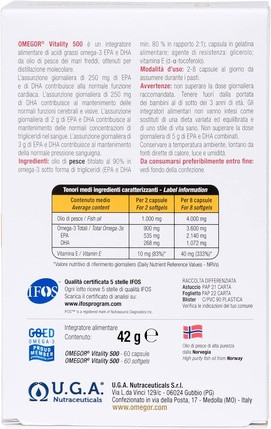 Food Supplement Omegor Vitality 500