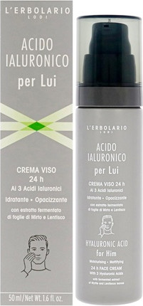 Creme L'Erbolario Hyaluronsäure Feuchtigkeitsspendende Mattierende Gesichtscreme