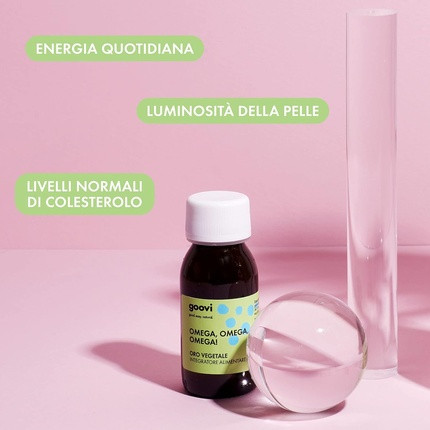 Dietary Supplement Goovi Omega 3 Omega 6 and Omega 9 Vegetable Gold