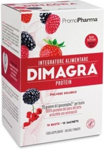 Diätetisches Ergänzungsmittel Promopharma Dimagra Protein Rote Früchte