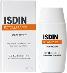 Fluid Face Sun Protection ISDIN Fotoultra 100 Spot Prevent