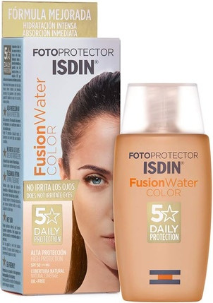 Getönte Sonnencreme auf Wasserbasis ISDIN Fotoprotector Fusion Water Color Natural Coverage
