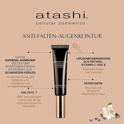 Augencreme Atashi gegen Falten und dunkle Ringe mit Retinol und Haloxyl