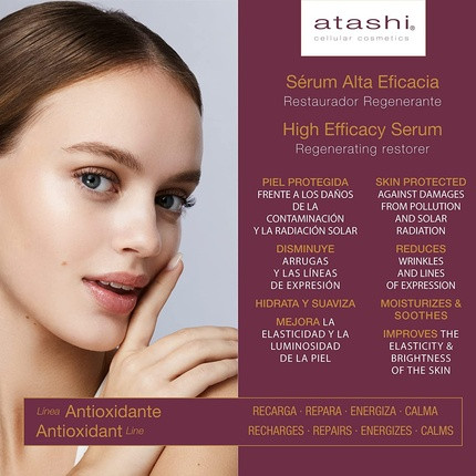 Serum Atashi Antioxidant Restorative Serum mit Hyaluronsäure und Vitamin C