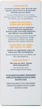 Face Sunscreen ISDIN Fotoprotector Fusion Water Color SPF 50
