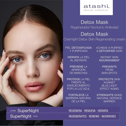 Mask Atashi Supernight Detox Mask Cleanses, Detoxifies, and Moisturizes Stressed Skin