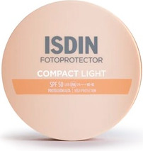 Gesichtssonnencreme-Puder ISDIN Fotoprotector Compacto Light LSF50
