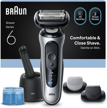 Elektrorasierer Braun Series 6 Smartcare Center mit 2 Aufsätzen
