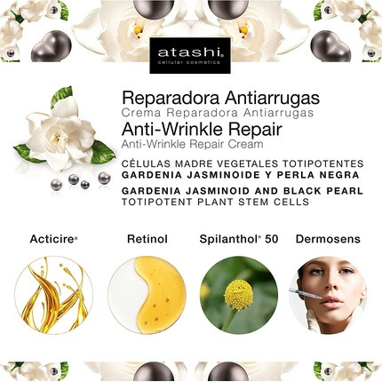 Reparaturcreme Atashi Atashi Anti-Aging gegen Falten Korrigiert tiefe Falten Natürlicher Botox-Effekt und Anti-Stress