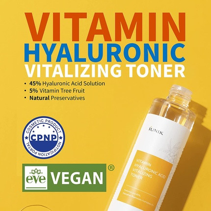 Toner Iunik Vitamin Hyaluronic Acid Vitalizing Toner
